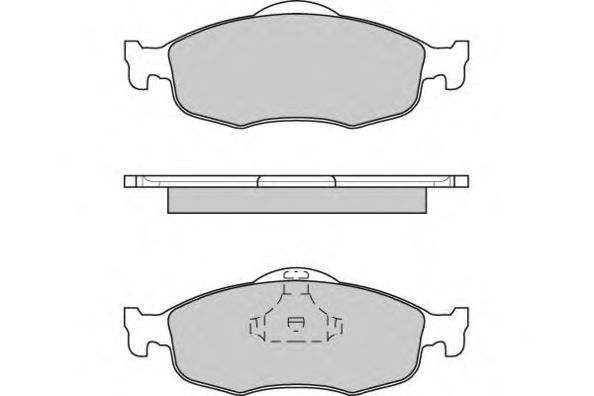 Комплект тормозных колодок, дисковый тормоз 12-0592