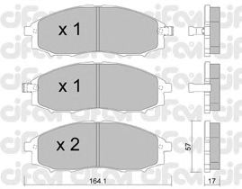 Kit de plaquettes de frein, frein à disque 822-611-0