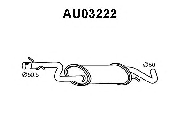 Silenciador posterior AU03222