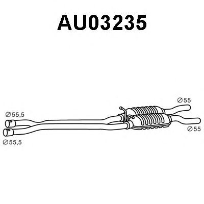 Silenciador posterior AU03235
