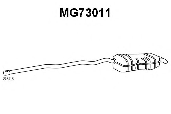 Bagerste lyddæmper MG73011