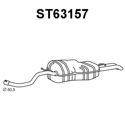 Глушитель выхлопных газов конечный ST63157
