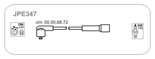 Комплект проводов зажигания JPE347