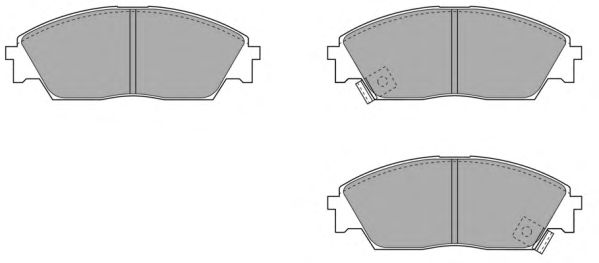 Комплект тормозных колодок, дисковый тормоз FBP-0714-01