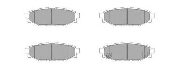 Комплект тормозных колодок, дисковый тормоз FBP-1630
