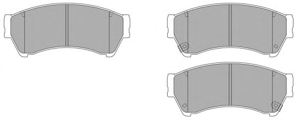Комплект тормозных колодок, дисковый тормоз FBP-1524