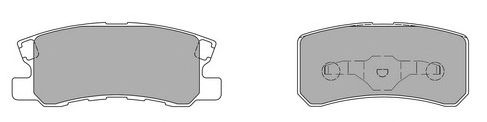 Комплект тормозных колодок, дисковый тормоз FBP-1563