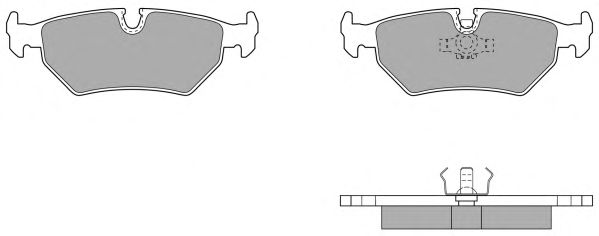 Комплект тормозных колодок, дисковый тормоз FBP-1008