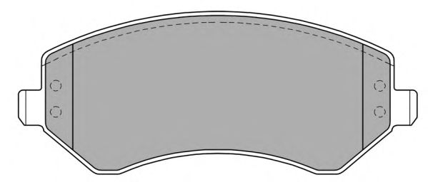 Комплект тормозных колодок, дисковый тормоз FBP-1239