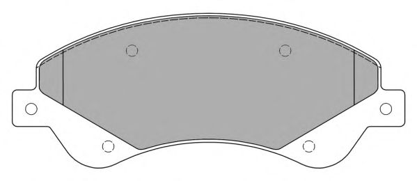 Комплект тормозных колодок, дисковый тормоз FBP-1449