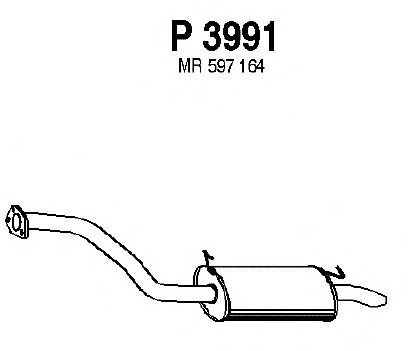 Глушитель выхлопных газов конечный P3991