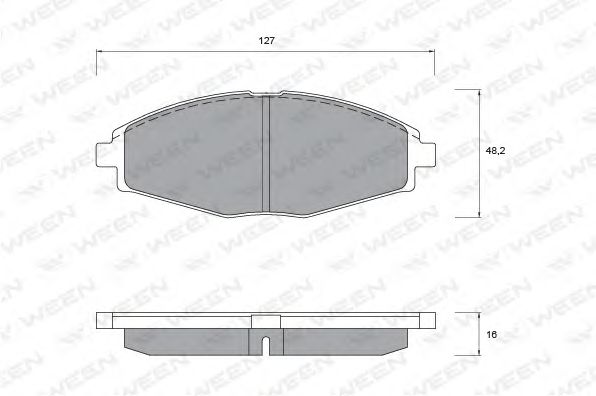 Комплект тормозных колодок, дисковый тормоз 151-1106
