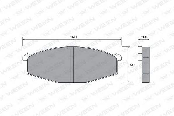 Комплект тормозных колодок, дисковый тормоз 151-2062