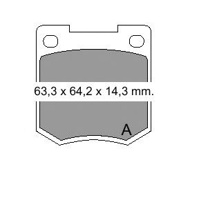 Комплект тормозных колодок, дисковый тормоз 830260