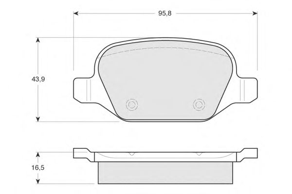 Комплект тормозных колодок, дисковый тормоз PF1270