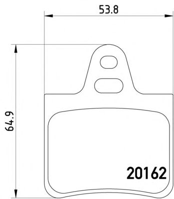 Комплект тормозных колодок, дисковый тормоз 2016203