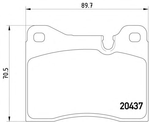 Комплект тормозных колодок, дисковый тормоз 2043703