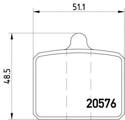 Комплект тормозных колодок, дисковый тормоз 2057601
