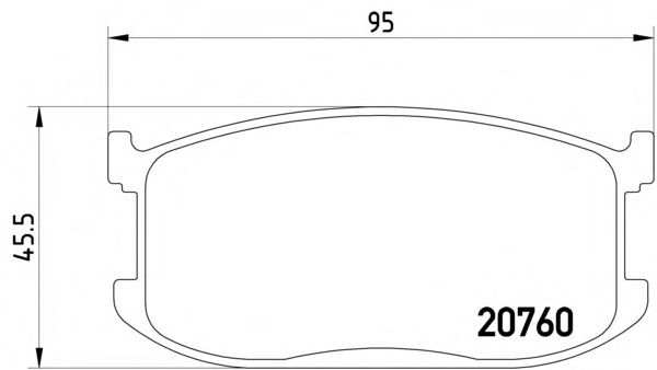 Комплект тормозных колодок, дисковый тормоз 2076001