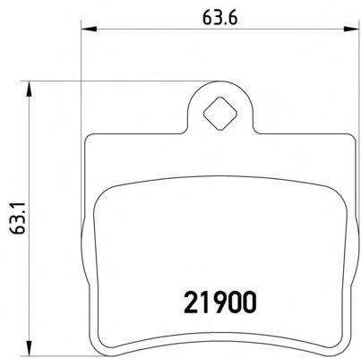 Комплект тормозных колодок, дисковый тормоз 2190003