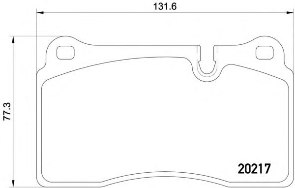 Комплект тормозных колодок, дисковый тормоз 2021701