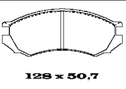 Комплект тормозных колодок, дисковый тормоз BL1280A1