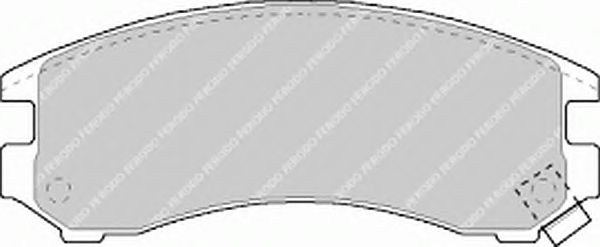 Комплект тормозных колодок, дисковый тормоз FDB780
