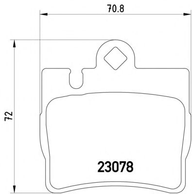 Комплект тормозных колодок, дисковый тормоз MDB2071