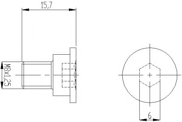 Болт, диск тормозного механизма TPM0003