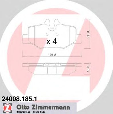 Bremsbelagsatz, Scheibenbremse 24008.185.1