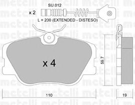 Комплект тормозных колодок, дисковый тормоз 22-0061-0K