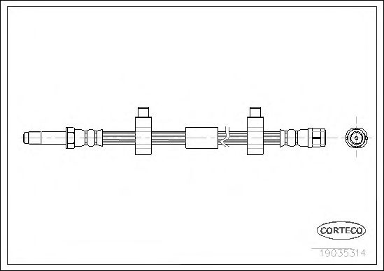 Tubo flexible de frenos 19035314