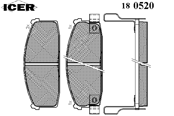 Комплект тормозных колодок, дисковый тормоз 180520