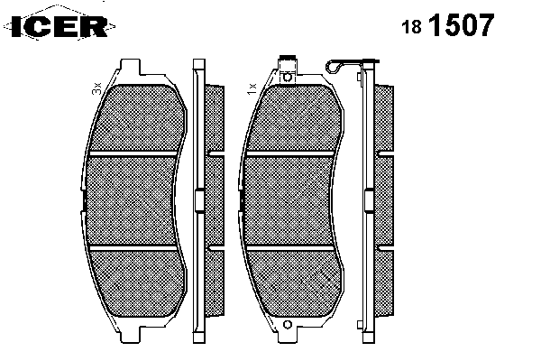 Комплект тормозных колодок, дисковый тормоз 181507