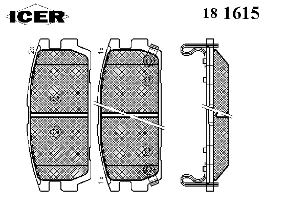 Комплект тормозных колодок, дисковый тормоз 181615