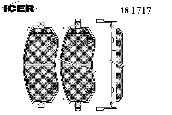 Комплект тормозных колодок, дисковый тормоз 181717