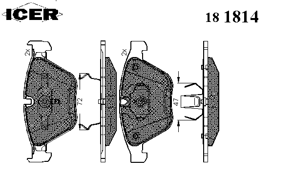 Комплект тормозных колодок, дисковый тормоз 181814