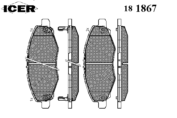 Комплект тормозных колодок, дисковый тормоз 181867