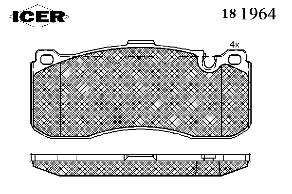 Комплект тормозных колодок, дисковый тормоз 181964