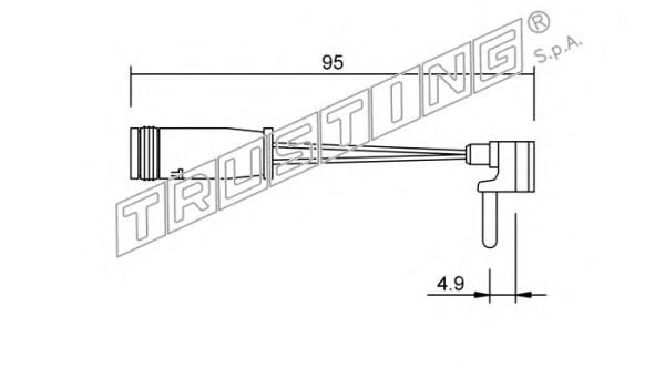 Slidindikator, bremsebelægning SU.160