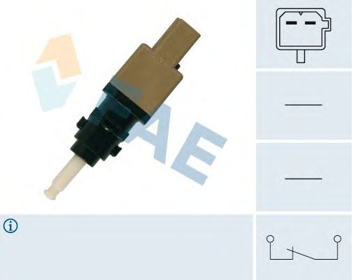 Interruptor luces freno; Conmutador, accionamiento embrague (control veloc.); Conmutador, accionamiento embrague (gestión motor) 24412