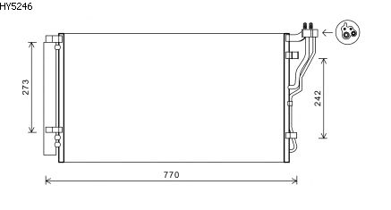 Condensador, ar condicionado HY5246