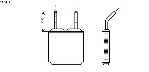 Permutador de calor, aquecimento do habitáculo OL6160