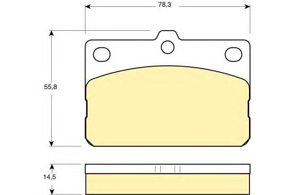 Комплект тормозных колодок, дисковый тормоз 6101389