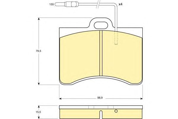 Kit de plaquettes de frein, frein à disque 6101659
