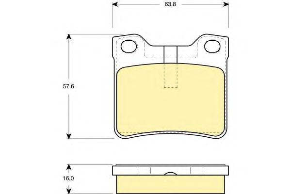 Комплект тормозных колодок, дисковый тормоз 6114322