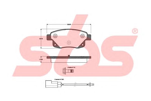 Комплект тормозных колодок, дисковый тормоз 1501222565