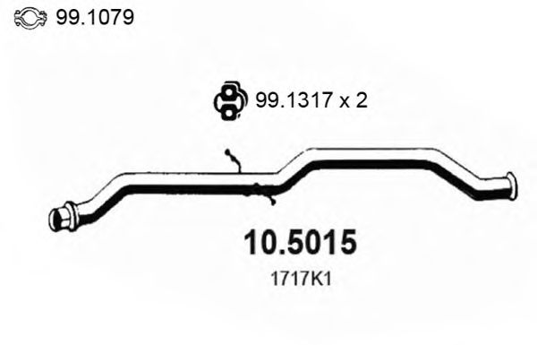 Tubo gas scarico 10.5015