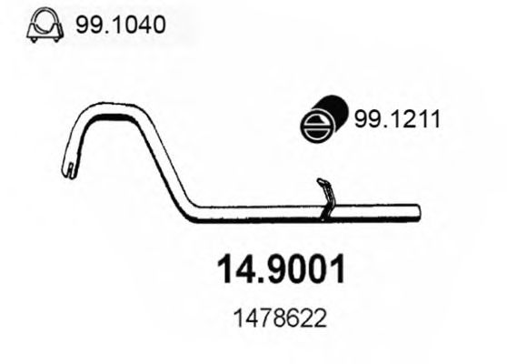 Tubo gas scarico 14.9001