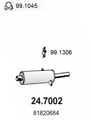 Глушитель выхлопных газов конечный 24.7002